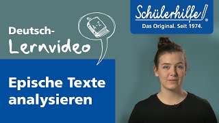 Analyse von epischen Texten 🎓 Schülerhilfe Lernvideo Deutsch [upl. by Aihsekel]