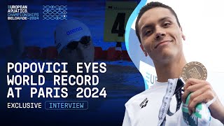 David Popovici Eyeing World Record at Paris 2024  INTERVIEW  Belgrade 2024 [upl. by Aivad662]