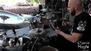 Czarcie Kopyto drum cam Michiel van der Plicht PESTILENCE Ressurection Macabre Brutal Assault 2024 [upl. by Aedrahs]