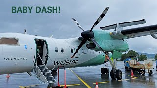 TRIP REPORT  Widerøe Dash 8100 OSLTRD  WF70 [upl. by Evered]