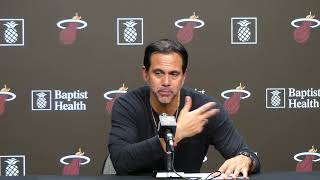 Erik Spoelstra On Miami Heat Win over DET Herro and Rozier Shoot More Jimmy Butlers 2nd Unit [upl. by Aremahs]