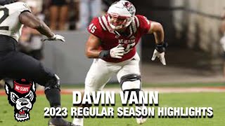 Davin Vann 2023 Regular Season Highlights  NC State DL [upl. by Latrena261]