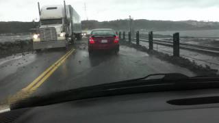 Rocks Crashing Onto Cars  Canso Causeway Cape Breton Nova Scotia Canada [upl. by Mcgannon]