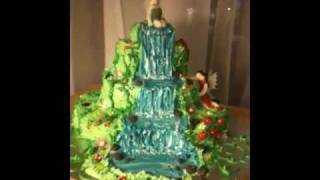 Waterfall with Tinkerbell fairy birthday cake by Fondant Fetish [upl. by Harimas740]