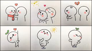 How To Draw Cute Sticker  Simple Sticker Drawing [upl. by Kilam]