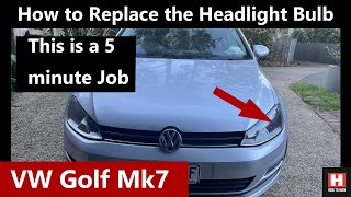 How to Replace the Headlight Bulbs on a MK7 Golf [upl. by Nanon]