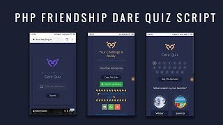 🤜 🤜 PHP Friendship Dare Quiz script  Dare 2019 PHP script  💕💕💕 [upl. by Roosnam285]