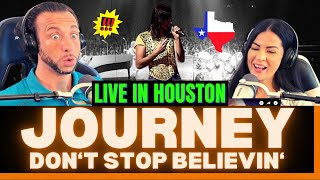 WOW BETTER THAN THE STUDIO First Time Hearing Journey Live  Dont Stop Believin In Houston [upl. by Latouche]