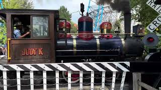 Cedar Point amp Lake Erie Railroad  Crossing Gemini midway  Aug 31 2024 [upl. by Anson]