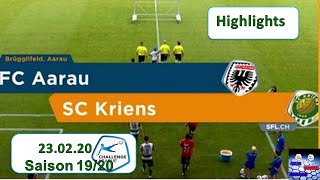 Highlights FC Aarau vs SC Kriens 23022020 [upl. by Nelie]