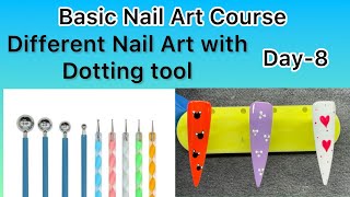 How to  Different Nail Art with Dotting Tools  Dotting Tool Nail Designs  Use Of Dotting Tool [upl. by Emeric]