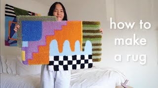 how to make a rug  tufting process from start to finish [upl. by Holsworth]