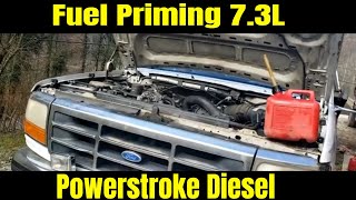 Fuel Priming 73L Powerstroke Diesel [upl. by Pena539]