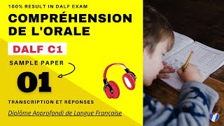 DALF C1  Compréhension de lorale No 01  DALF C1 Listening Practice Test Online [upl. by Asiluj]