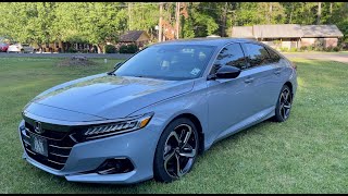 NEW CAR TOUR  2021 SONIC GREY HONDA ACCORD SPORT [upl. by Eoj109]