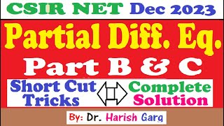 PDE Questions  CSIR NET Dec 2023 Mathematics  Short Cut Tricks  IDs 704043 704044 704094704095 [upl. by Epuladaug956]