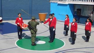 Incineración de la Bandera Nacional Colegio Oxford 2017 [upl. by Dahc]