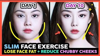 Slim face Exerciseslose face fat and reduce double chin 🧘‍♀️faceexercise tranding viralvideo [upl. by Nalyorf]