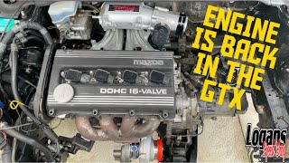 Part 2  Mazda 323 GTX engine goes back in [upl. by Aietal]