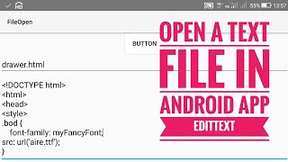 Open a text file in android app [upl. by Mackenzie708]