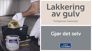 Lakkering av gulv  TreStjerner [upl. by Kilian]