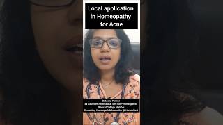 Local application for acne skincare homeopathicmateriamedica doctorclinic doctor homeopathy [upl. by Zebulon235]