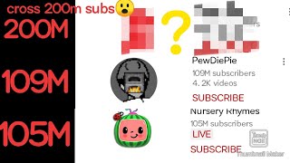 First YouTube channel to cross 200M subscribers top 10 most subscribed YouTube channels 2021 [upl. by Nylsirhc]