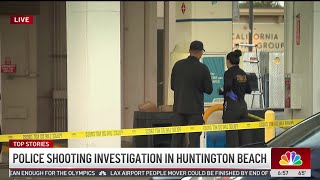 Police shooting investigation in Huntington Beach [upl. by Melton]