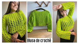 Blusa Fácil de crochê HandmadebyMih [upl. by Potts]