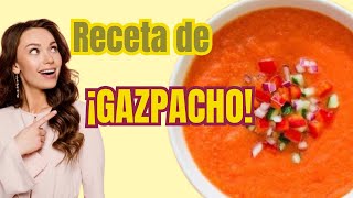 ¡RECETA ¡Gazpacho casero en 3 minutos Salud y sabor en cada sorbo [upl. by Yrojram217]