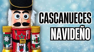 Cómo hacer CACANUECES NAVIDEÑO con un tubo de cartón diy manualidades cascanueces navidad [upl. by Haywood]