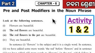 pre and post modifiers in the noun phrase class 9 english grammar [upl. by Anella608]