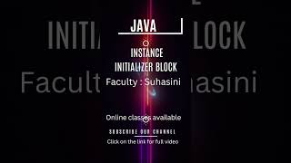 Java  instance initializer block  geninfotech [upl. by Maharg]