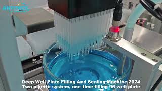 Deep Well Plate Filling And Sealing Machine 2024  96 Deep Well Plate 2ml Filling Sealing Machine [upl. by Hgielah]