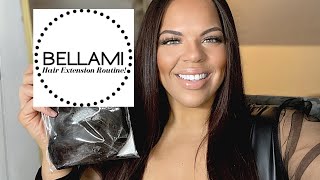 Bellami Hair Extension Routine [upl. by Pamella]