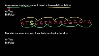 Missense and Frameshift mutations explained [upl. by Hyacinthie]