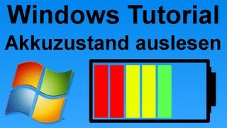 Akkukapazität testen unter Windows Vista 7 8 [upl. by Loriner]