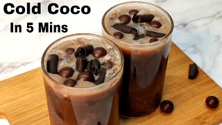 Cold Cocoa In 5 MinsSummer Special Chocolate Drink Surat Famousठंडी ठंडी चॉकलेट कॉको बनाए 5मिनट मे [upl. by Anor]