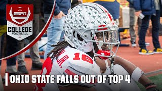 🚨 CFP RANKINGS REVEALED 🚨 OHIO STATE FALLS ALL THE WAY TO 6 😱  ESPN College Football [upl. by Hplodnar]