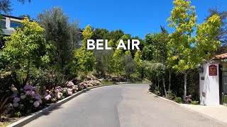 4K Bel Air  Bel Air Rd Nimes Rd East Gate Real Estate Los Angeles Mansions ASMR [upl. by Dilan]