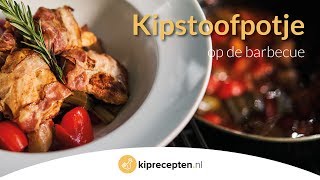 Kip stoofpotje op de barbecue  Kipreceptennl Met heerlijke zomerse groenten [upl. by Bandler]