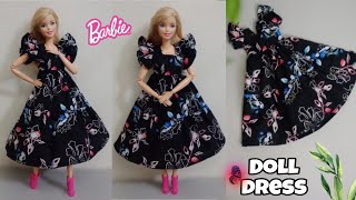 5 Easy and Beautiful DIY Barbie Doll Dresses  Gown for Barbie [upl. by Atnicaj]