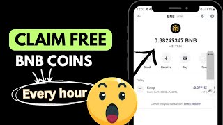 Claim Free BNB Coin Every Hour On This Site No Investments  Latest BNB Earning Site Full Guide [upl. by Jacinthe]