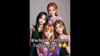 Blackpink as cartoon characters ☺️😘💞 blackpink shorts fypシ゚viral [upl. by Nawak]