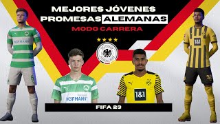 Las MEJORES PROMESAS ALEMANAS con CARA REAL en FIFA 23 MODO CARRERA [upl. by Doreg900]