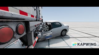 Trailer underride bar crash test [upl. by Dyl]