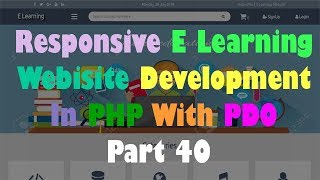 Responsive E Learning Website Development In PHP With PDO Part 40 Applying Icons Dynamically [upl. by Mccully715]