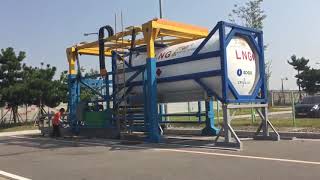 ISO LNG Tank Container loadingunloading facility test run [upl. by Elvia]