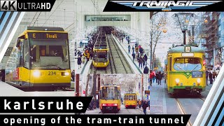 Karlsruhe Eröffnung Stadtbahntunnel amp Abschied Kaiserstraße  4K [upl. by Devon719]