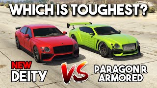 GTA 5 ONLINE  DEITY VS PARAGON R ARMORED NEW VEHICLES FROM THE CONRACT DLC [upl. by Esinad]